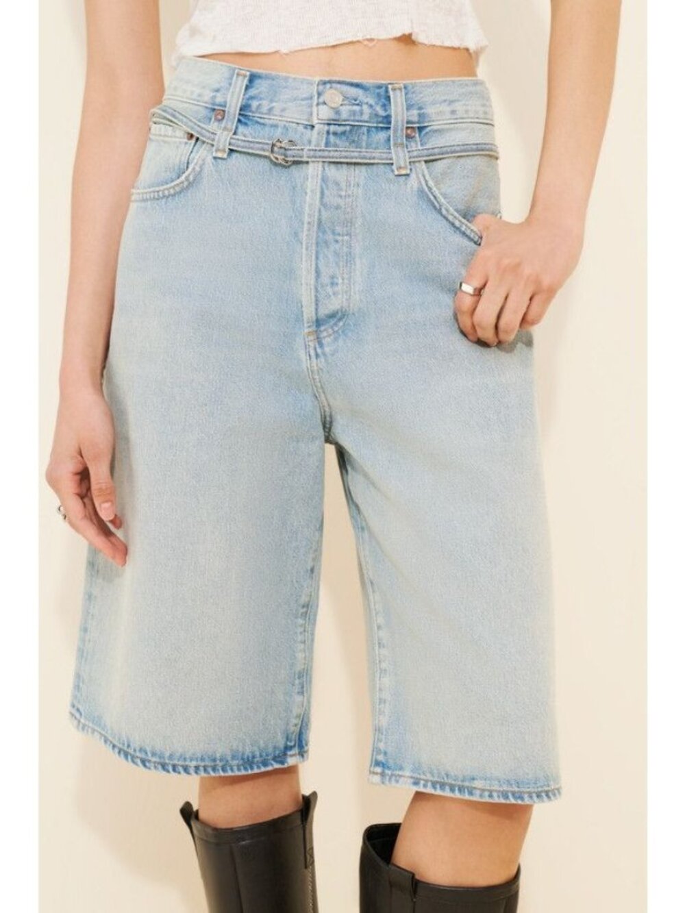 Agolde Emmi Denim Shorts Y2K 90s Grunge Relaxed Timeless Classic Womens 29